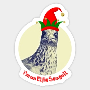 I'm an Elfie Seagull - Gavin the Gull Sticker